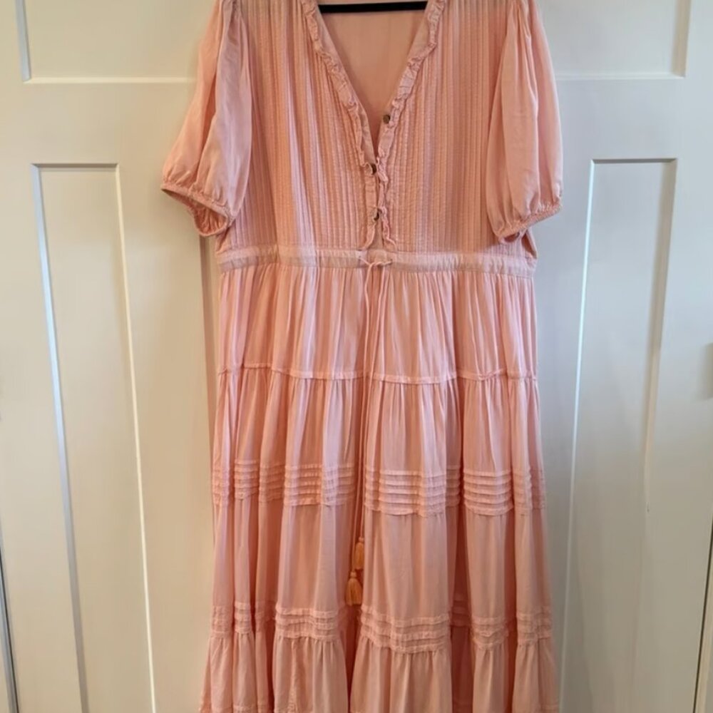 JessaKae Blush Tiered Maxi Dress